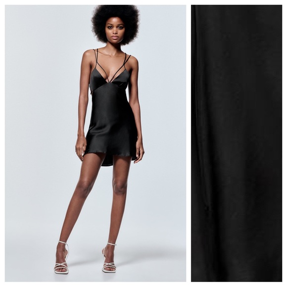 ★ZARA★ SHORT SATIN DRESS Zara + Satin Effect Short Dress